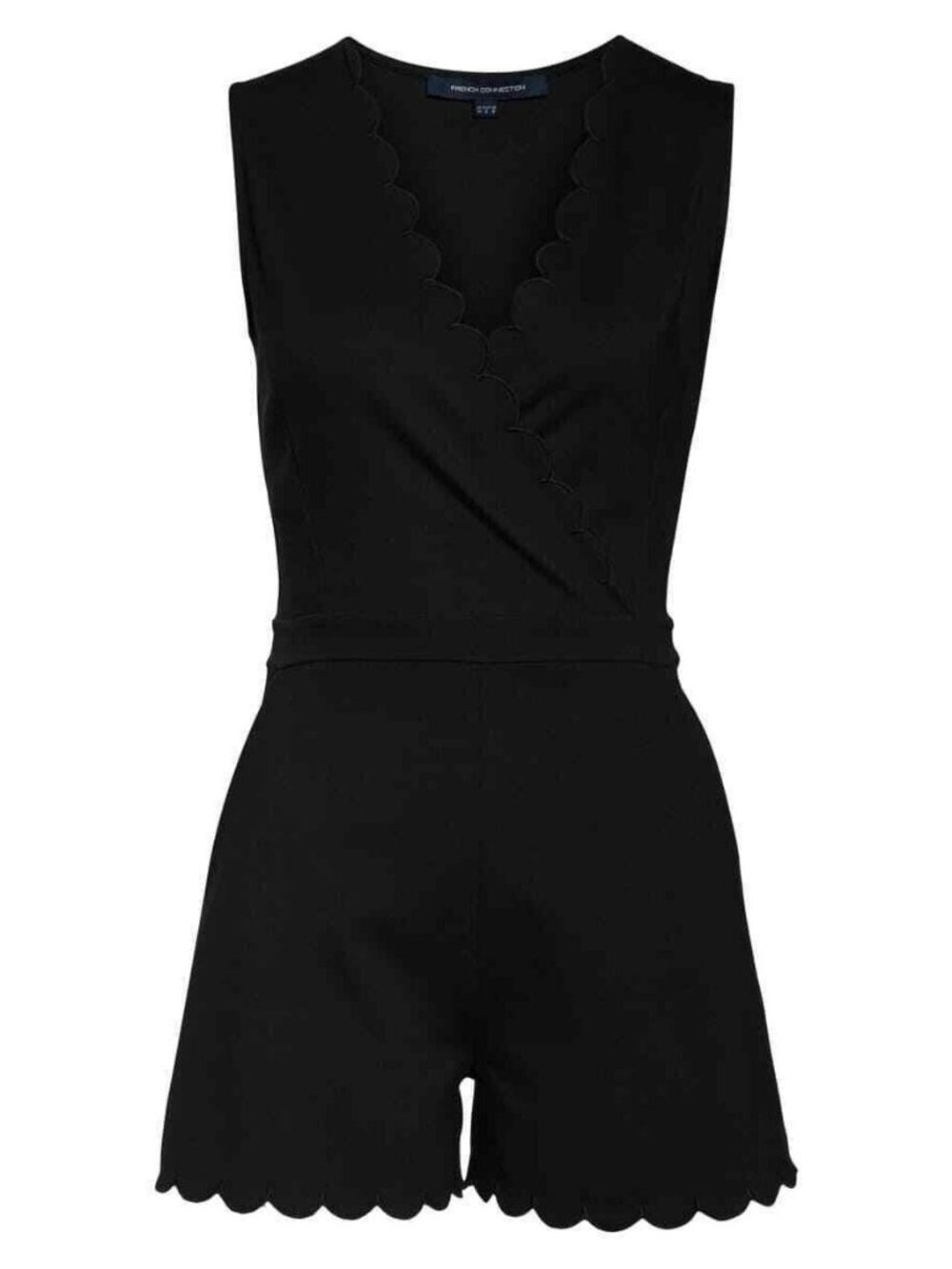 French Connection Romper Lula Beau Scallop Chic Sleeveless Summer Party Sz 8 New - Picture 10 of 16